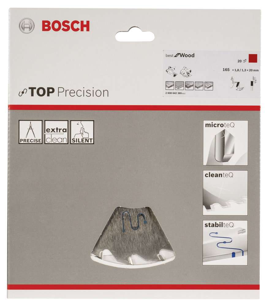 Bosch - Best Serisi Hassas Kesim Ahşap için Daire Testere Bıçağı 165*20 mm 20 Diş