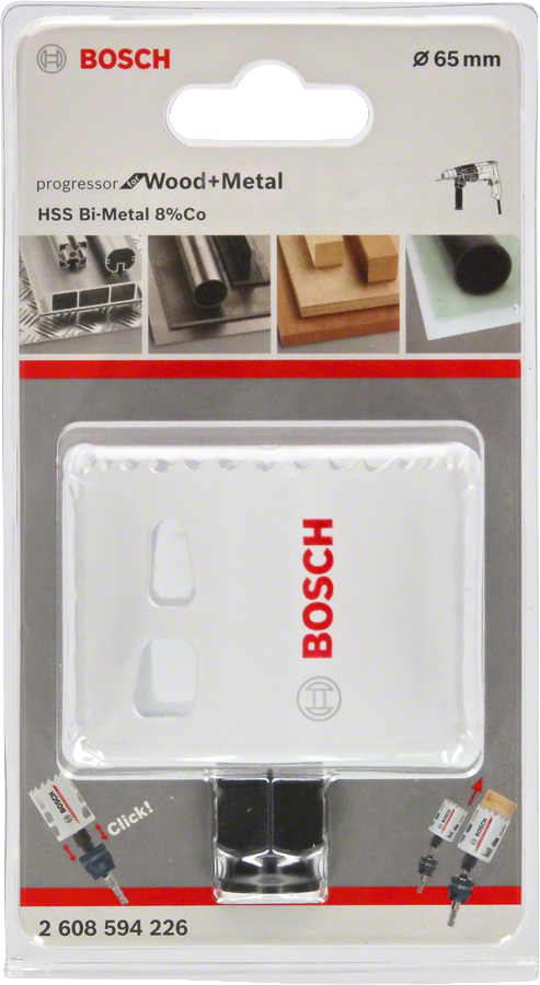 Bosch - Yeni Progressor Serisi Ahşap ve Metal için Delik Açma Testeresi (Panç) 65 mm