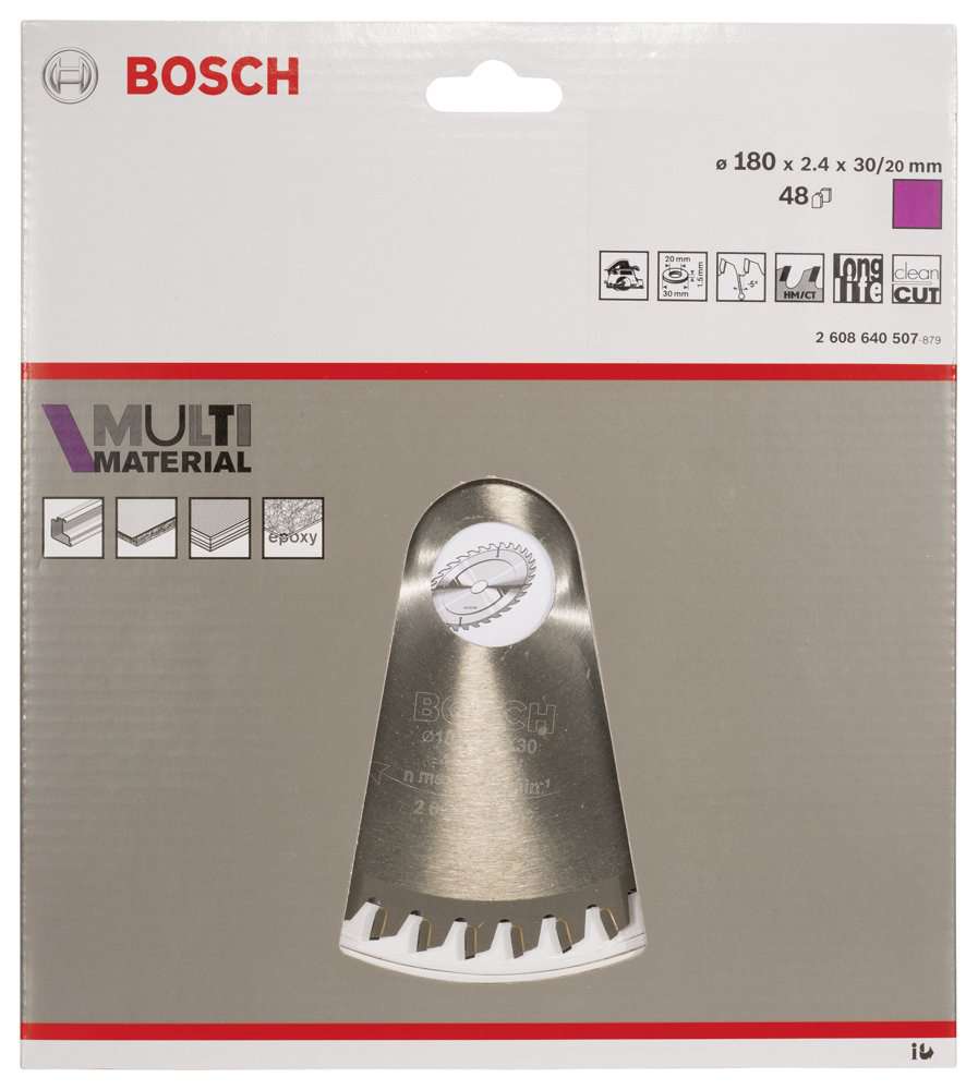 Bosch - Standard for Serisi Çoklu Malzeme için Daire Testere Bıçağı 180*30/20 mm 48 Diş