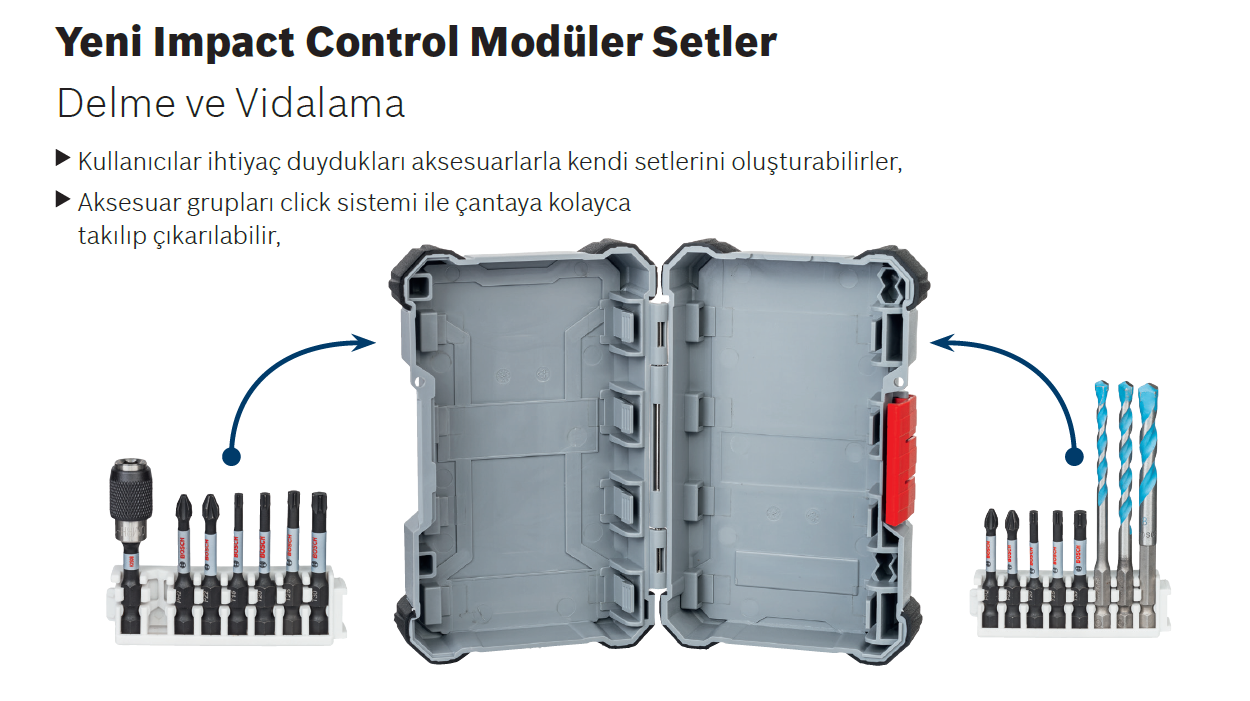 Bosch - Impact Control Serisi Vidalama Ucu 8'li PZ2 *50mm